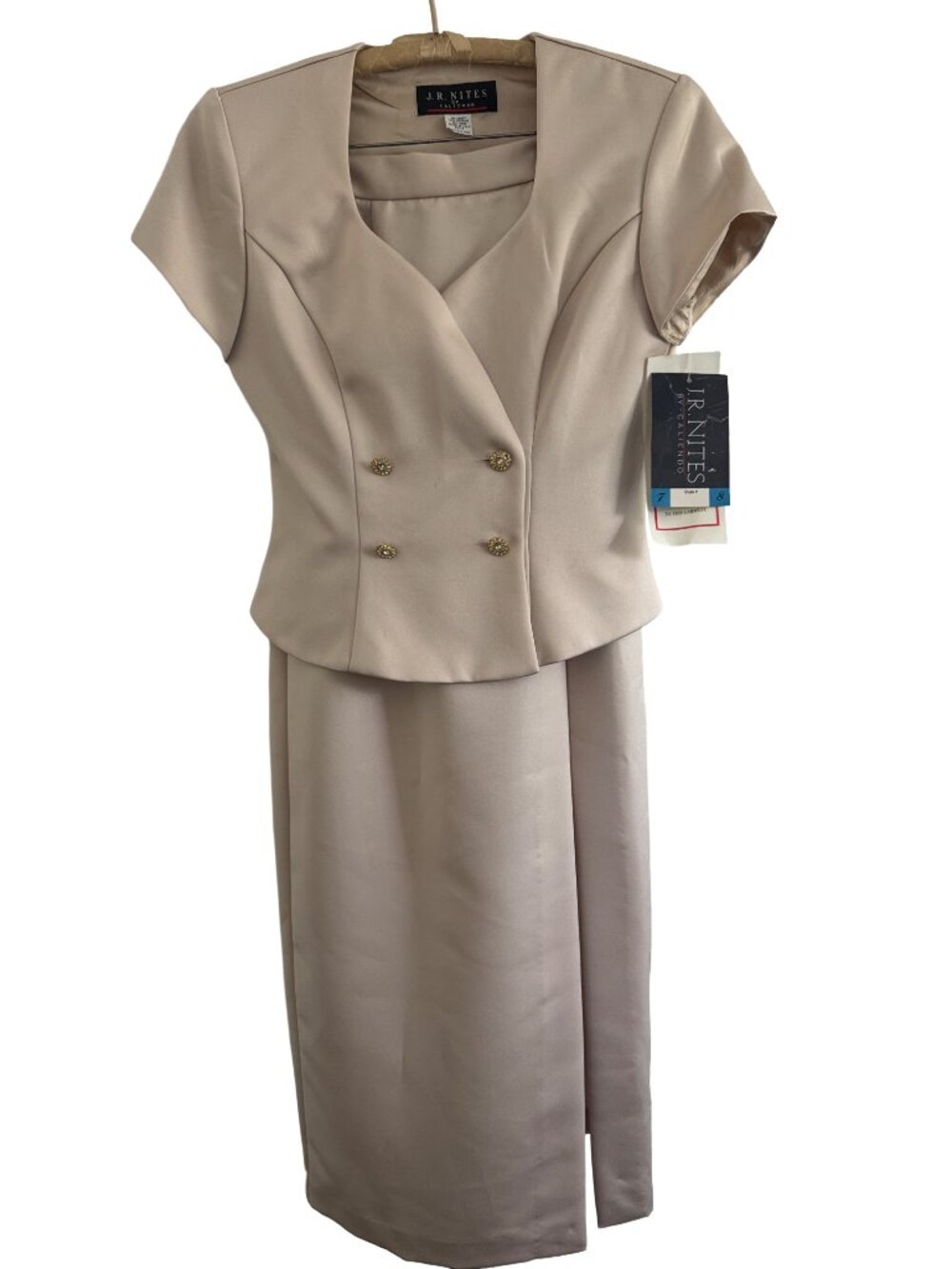 J.R. Nites Taupe Two-Piece Dress Suit